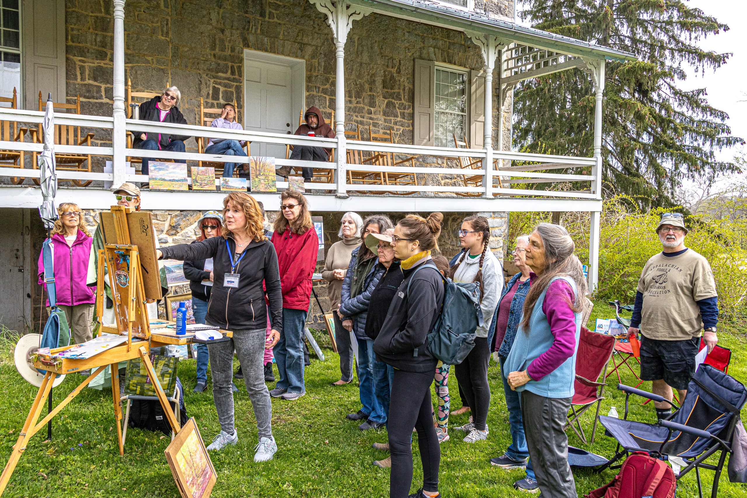 Artist Plein Air Workshop at the Dale Engle Walker Property during the celebration of the arts