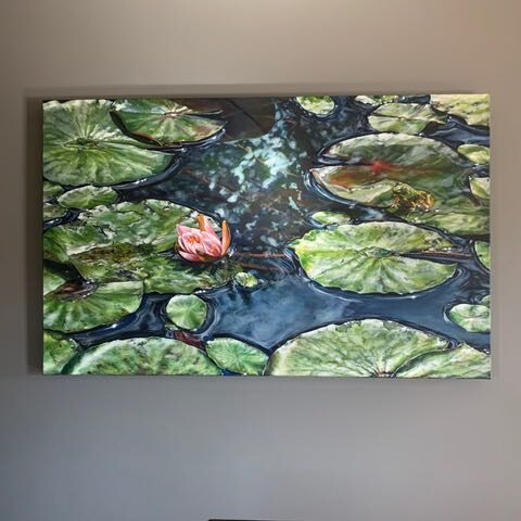 Beth O'Connell Painting of Lilypads