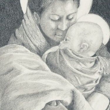 Barbara Baker Mother and Child Drawing